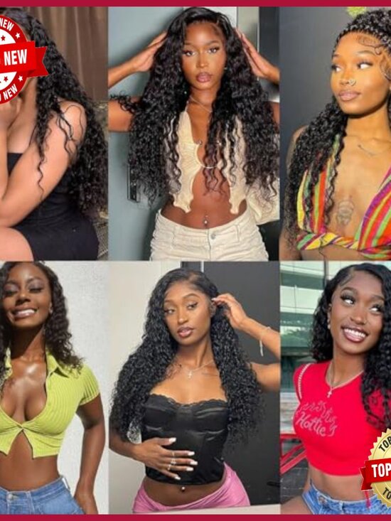 Deep Wave Human Hair Bundles 18 20 22 Inch Brazilian Virgin Weave Extensions main image 4
